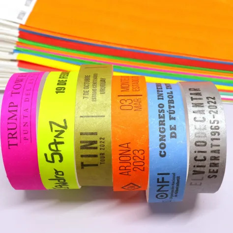 Pulseras Tyvek para Eventos|Impresas en Negro Estándar y Premium