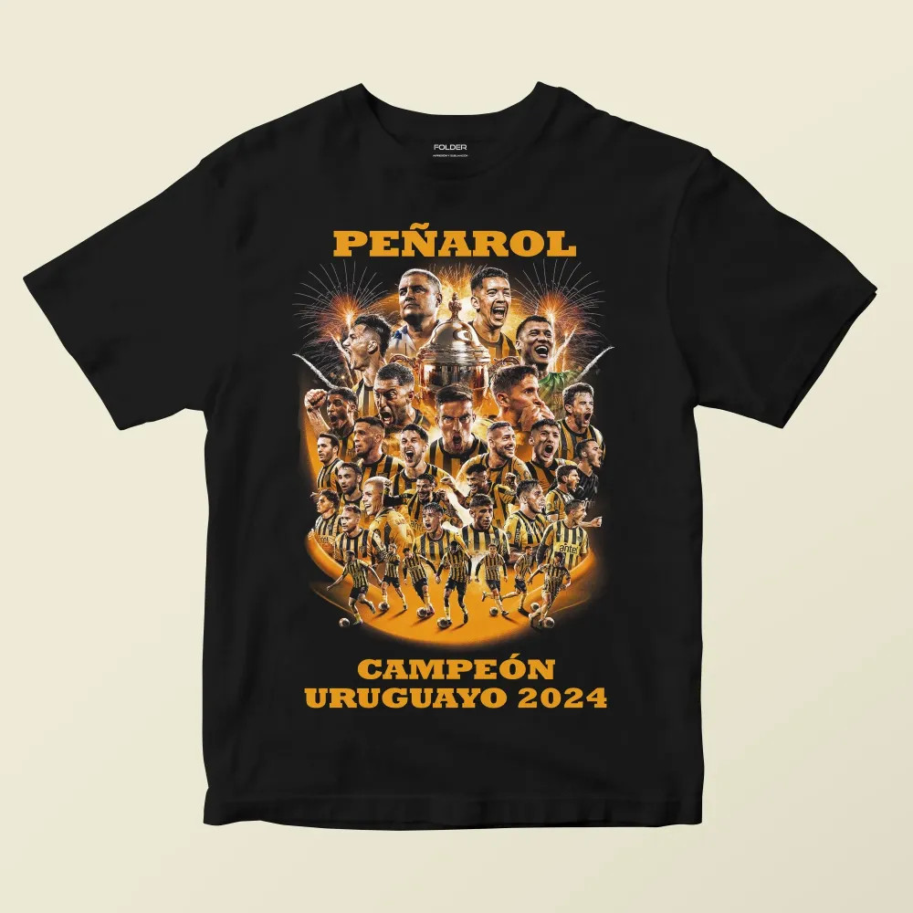 Peñarol campeon uruguayo 2024 - REMERA de algodon
