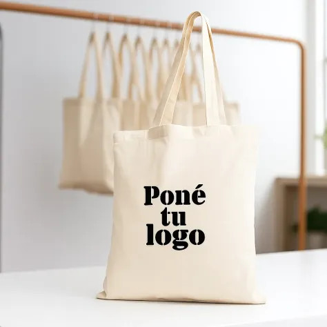 Totebag de algodón color Natural