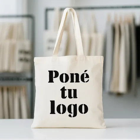 Totebag de algodón color Blanco