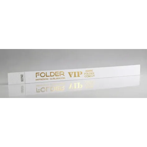 Pulseras Tyvek Impresas en Dorado | Eventos VIP | Elegantes e Inviolables