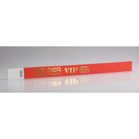 Pulseras Tyvek Impresas en Dorado | Eventos VIP | Elegantes e Inviolables