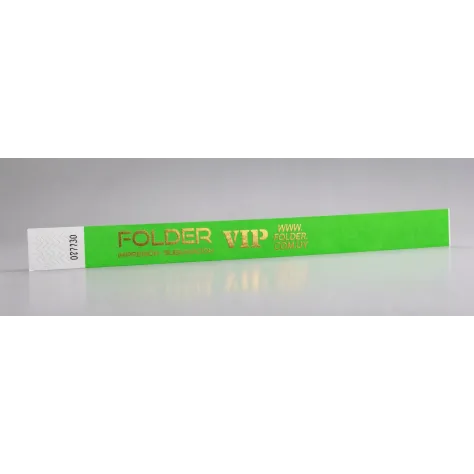 Pulseras Tyvek Impresas en Dorado | Eventos VIP | Elegantes e Inviolables