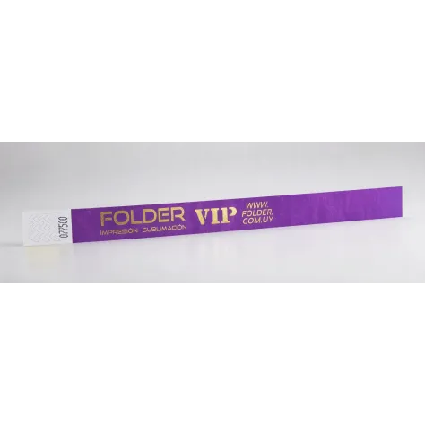 Pulseras Tyvek Impresas en Dorado | Eventos VIP | Elegantes e Inviolables