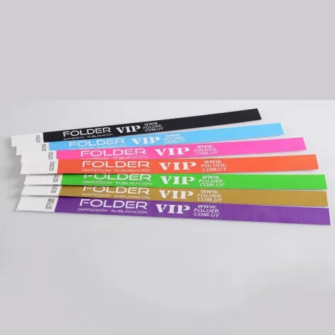 Pulseras Tyvek para Eventos Impresas en Blanco Premium