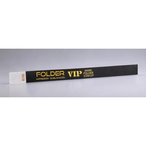 Pulseras Tyvek Impresas en Dorado | Eventos VIP | Elegantes e Inviolables